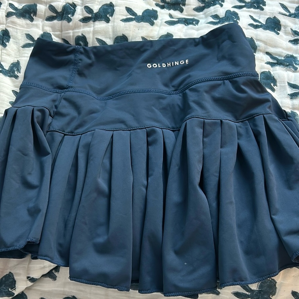 Gold hinge skirt navy xs
